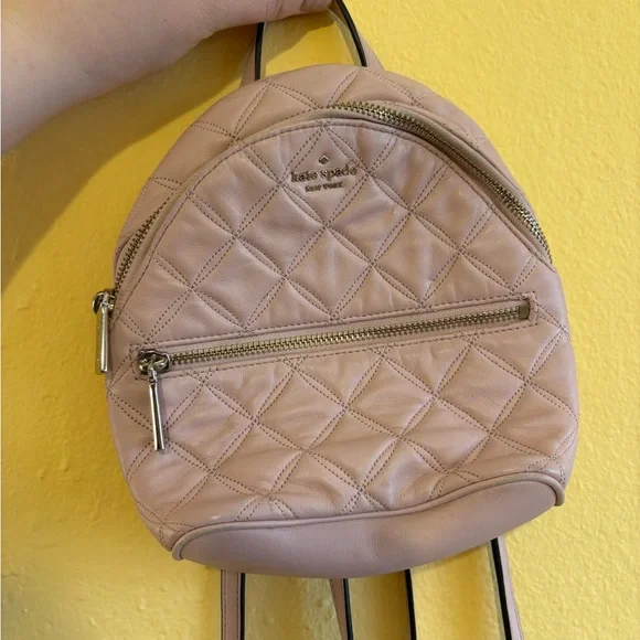 Kate Spade Pink and Brown Backpack with Dome Shape Kate Spade New York Leila Dome Backpack | Brixton Baker main image 3